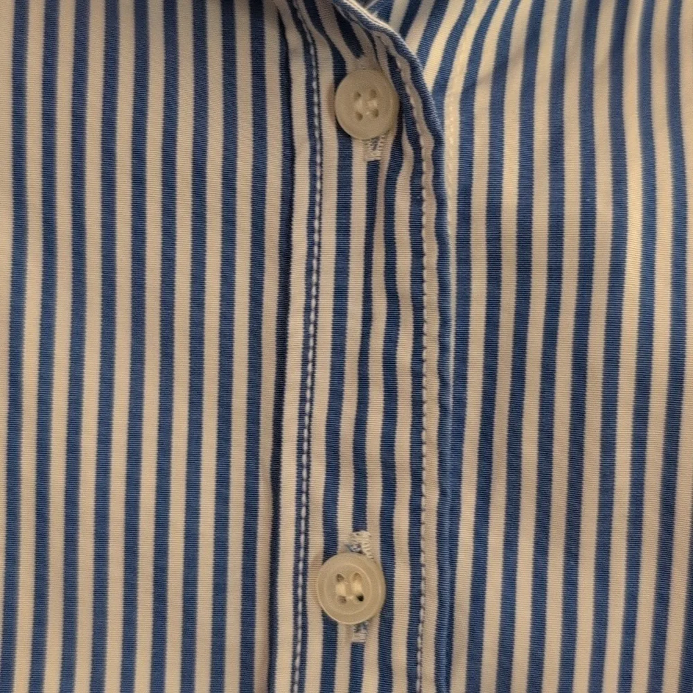 J. Crew XS Blue and White Striped Button Down